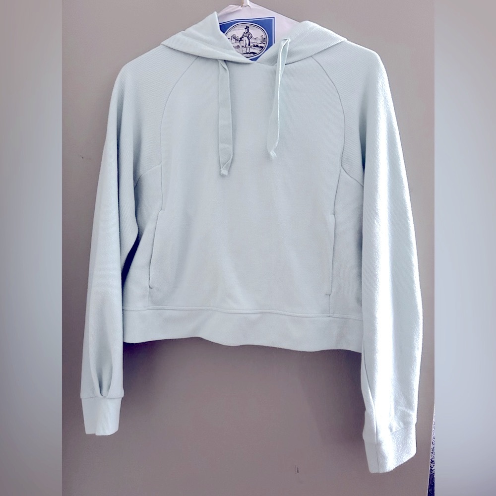 Activewear sweater in blue green color
